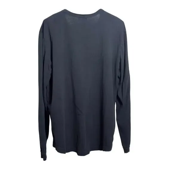 Buck Mason Long Sleeve Henley Black- Cotton - Picture 7 of 7